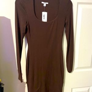 Bar III Crepe Scoop Neck Bodycon Dress